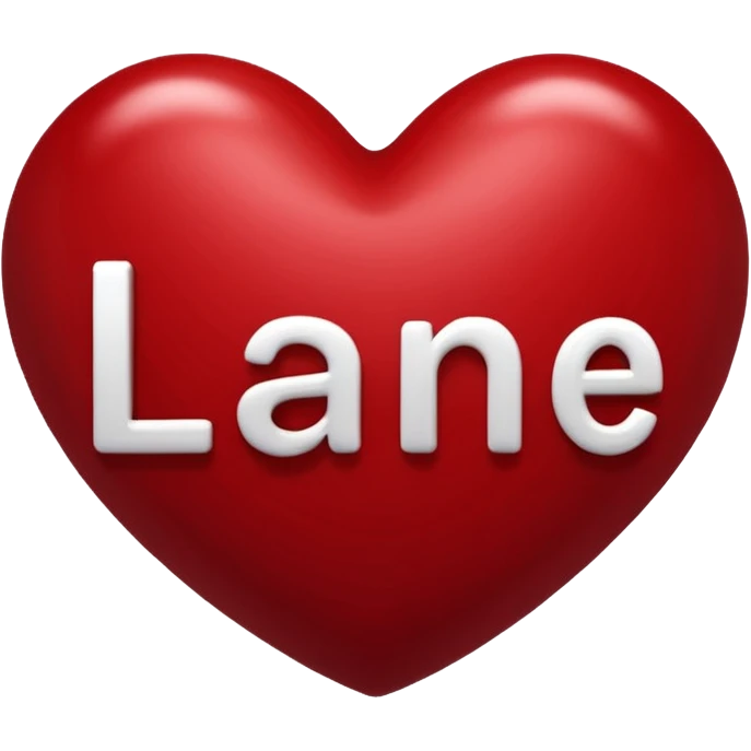 dark red heart with Lane in the middle emoji