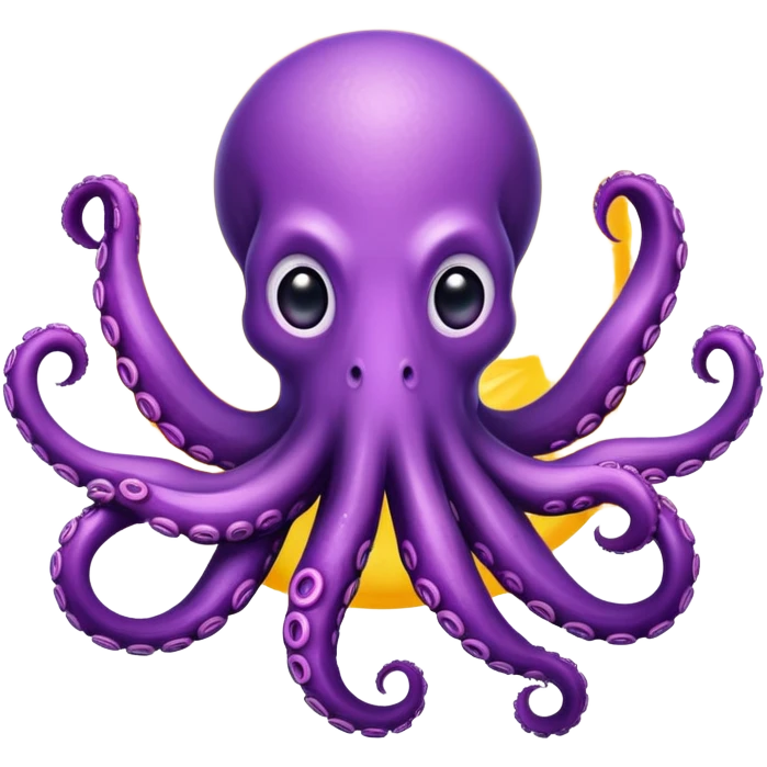 Purple octopus holding the sun   emoji