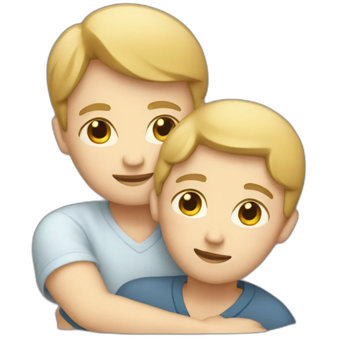 two white people hugging emoji