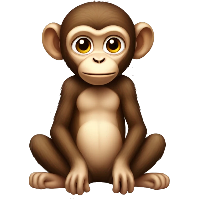 sitting cute monkey emoji