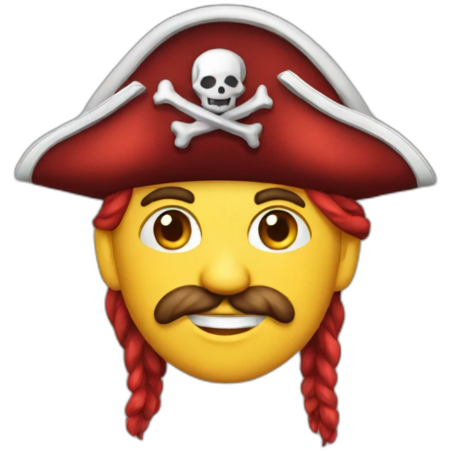 Pirate red emoji