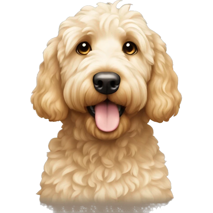 Goldendoodle that is cream with brown spots emoji