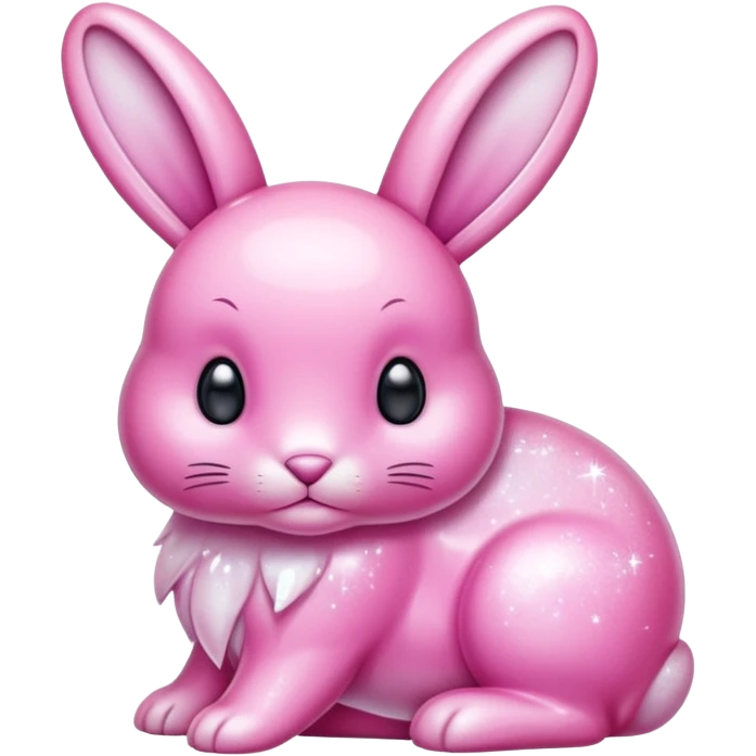  crystallized bunny pink emoji