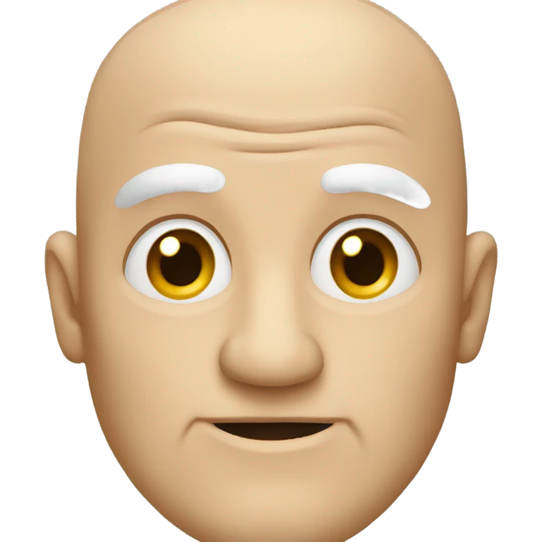 Bald old man head emoji