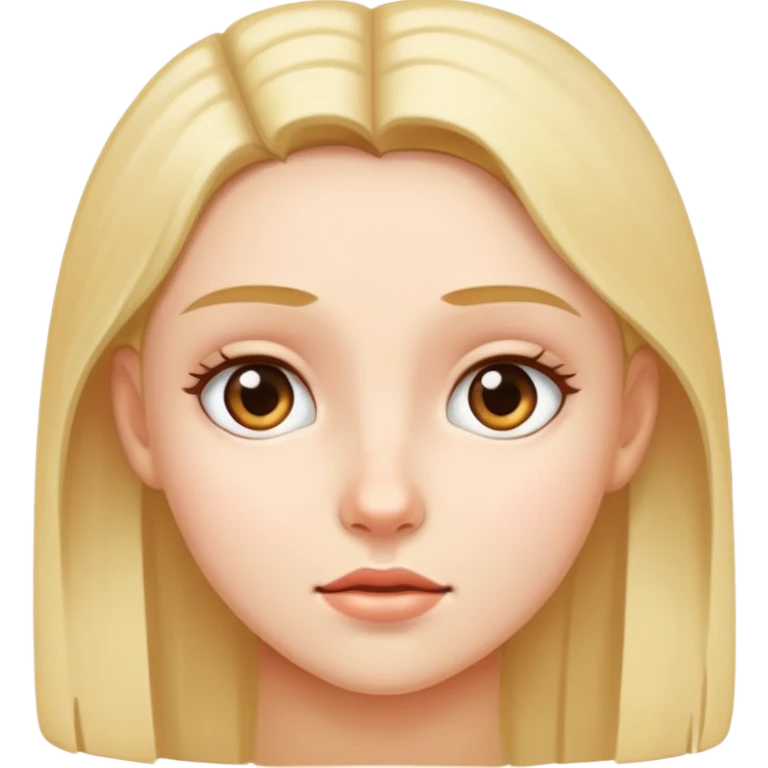 Girl watching her face emoji