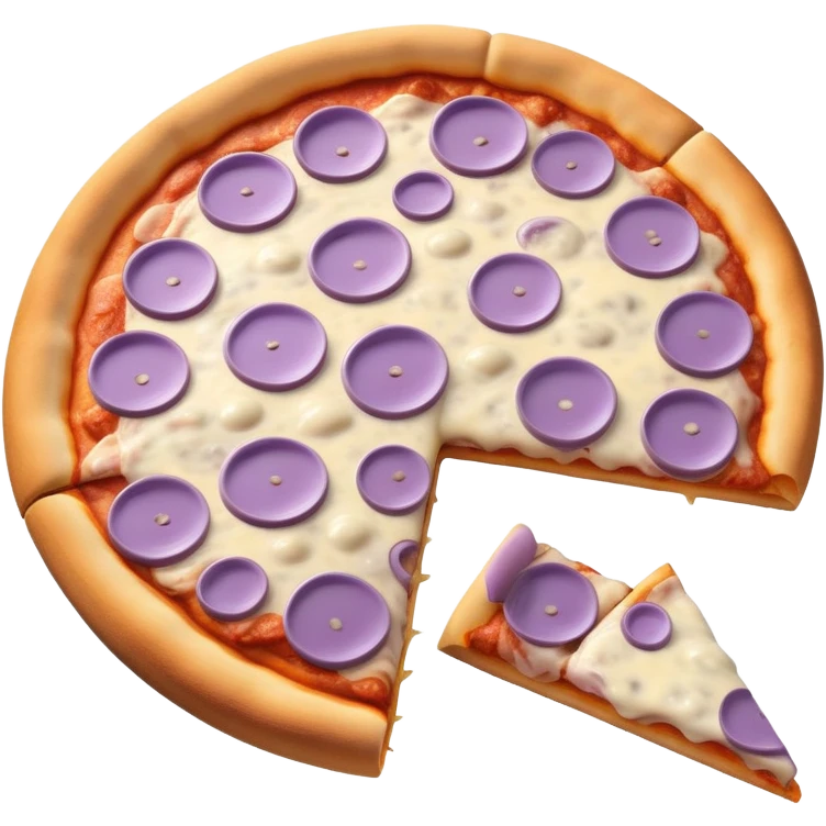 Pale purple pile of pizza emoji