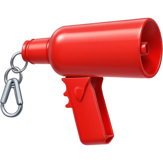 a-cartoon-style- plastic whistle Red colour  emoji