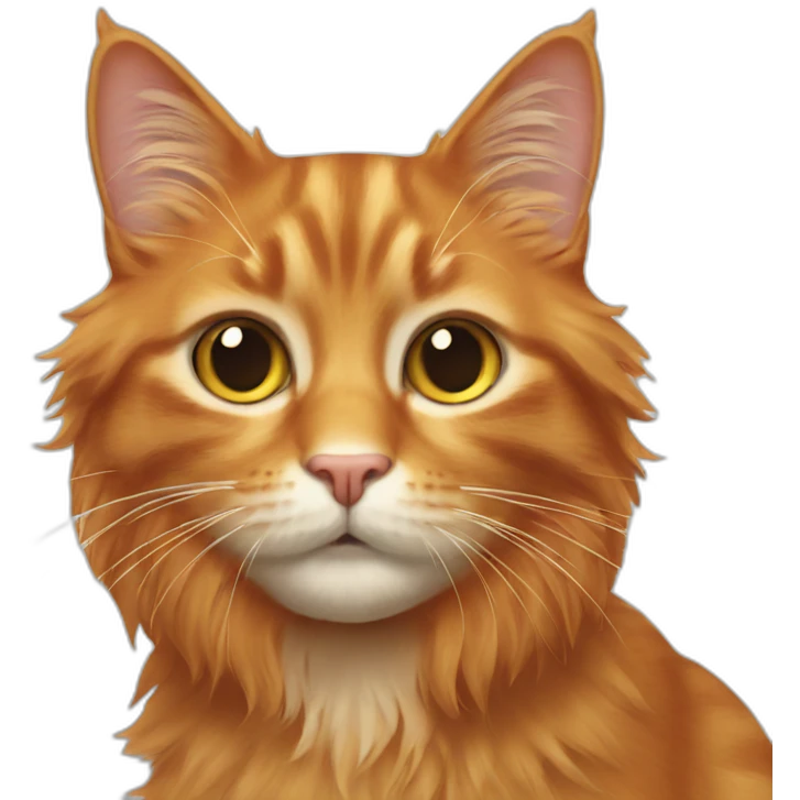 ginger long-haired cat emoji