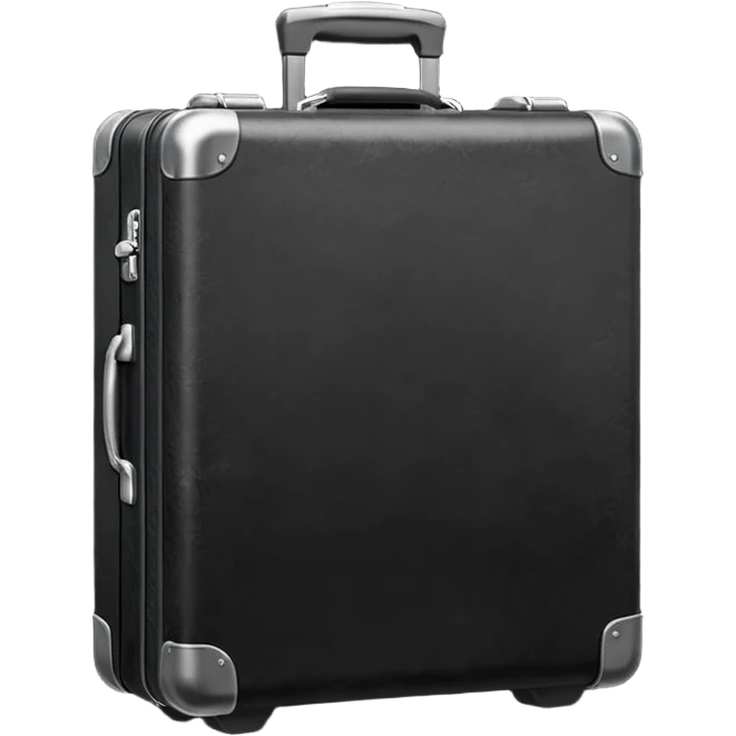 black vacation case emoji