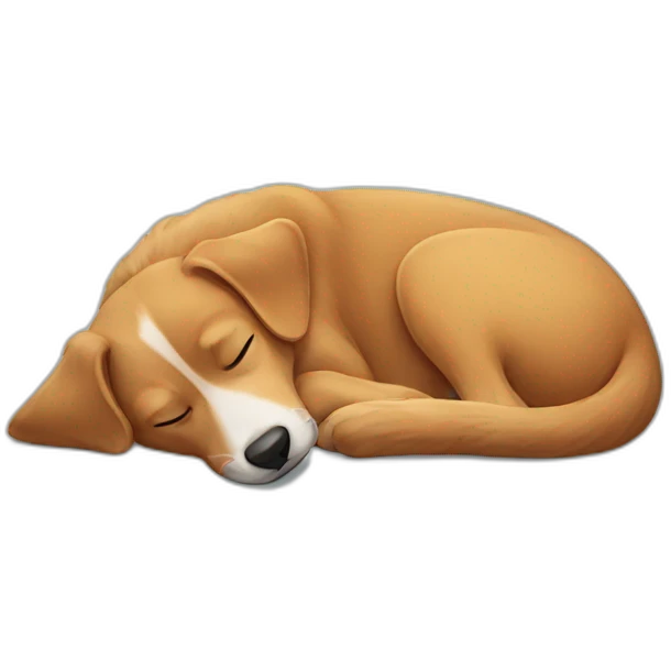 A dog sleeping emoji