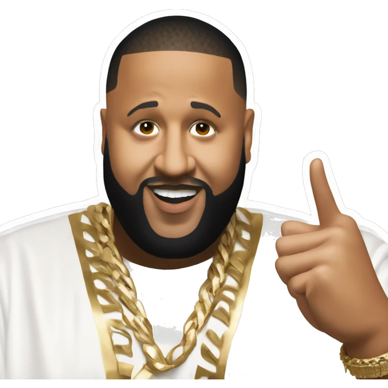 dj khaled saying god did with finger up emoji