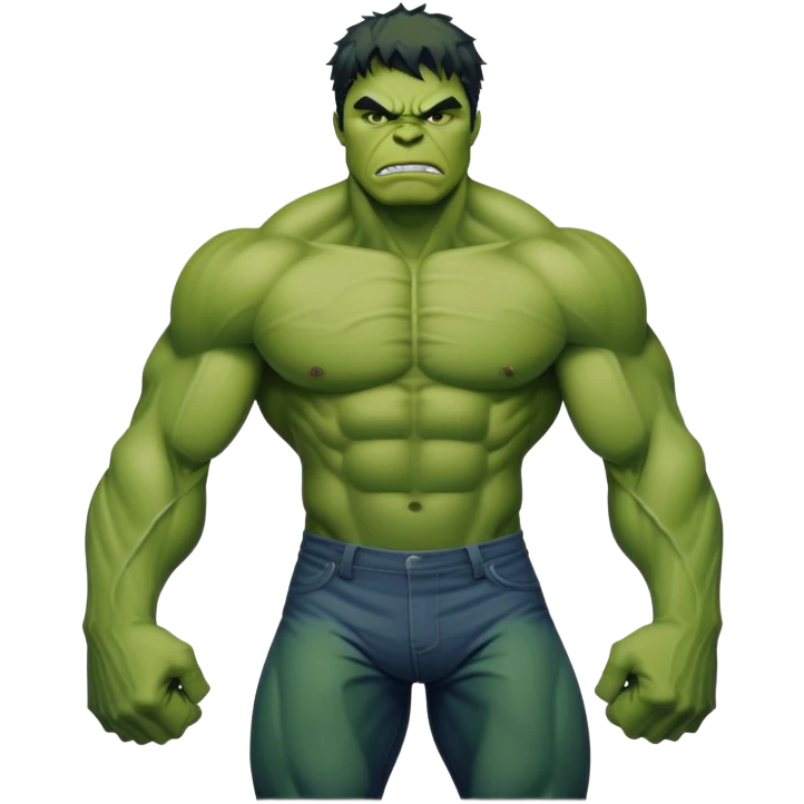 Jourdan as the hulk emoji