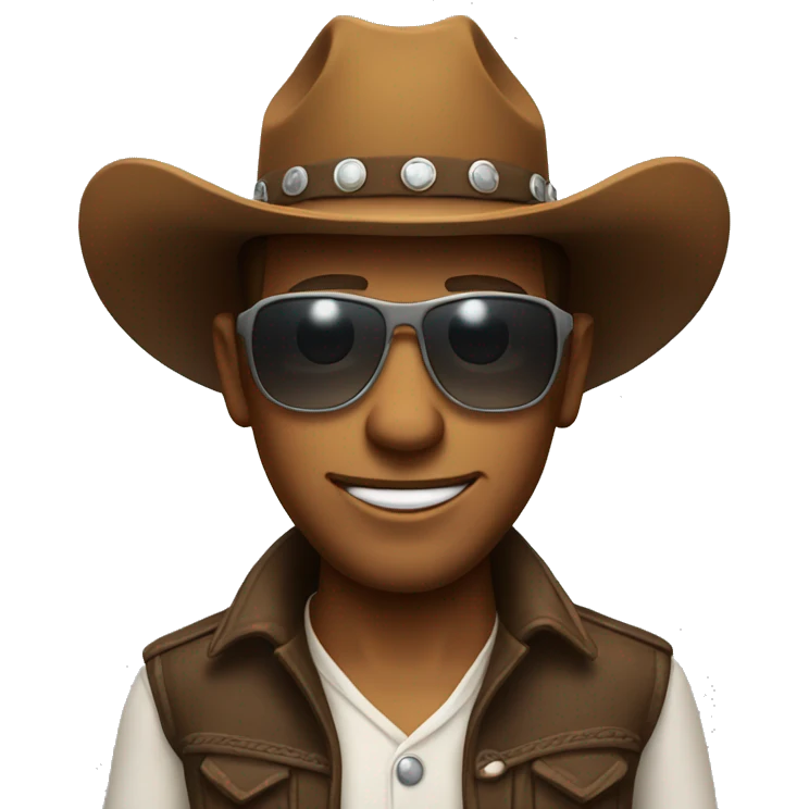 Smirking Cowboy in Sunglases emoji
