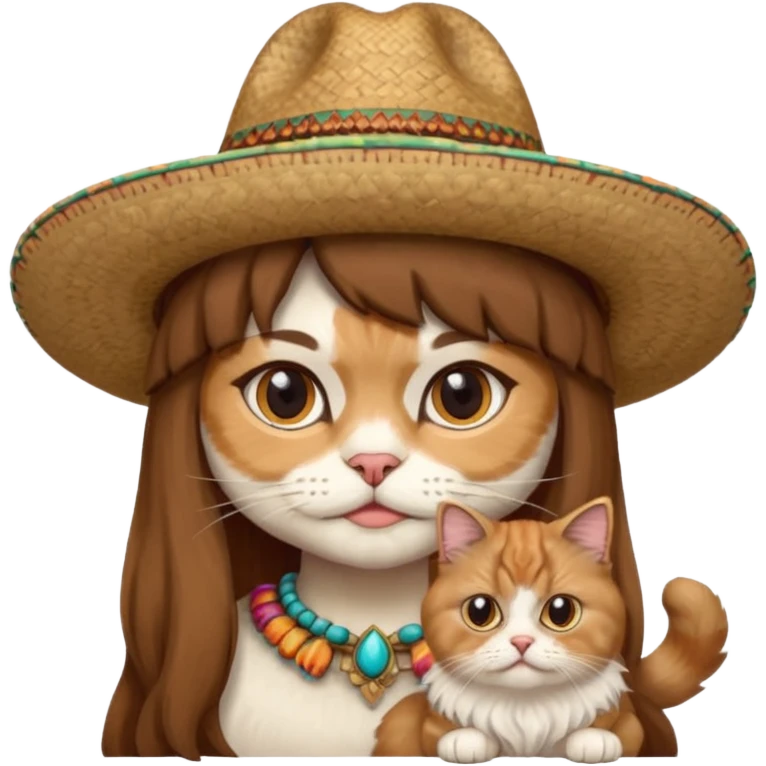 mexican hat persian cat emoji