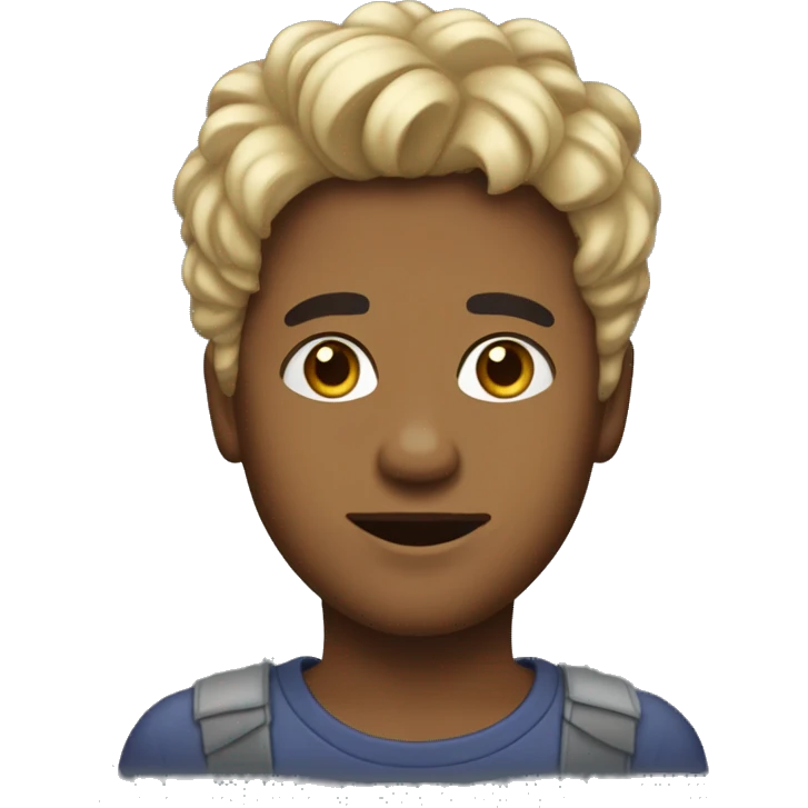 Un garçon cagoulé avec des cheveux noirs emoji