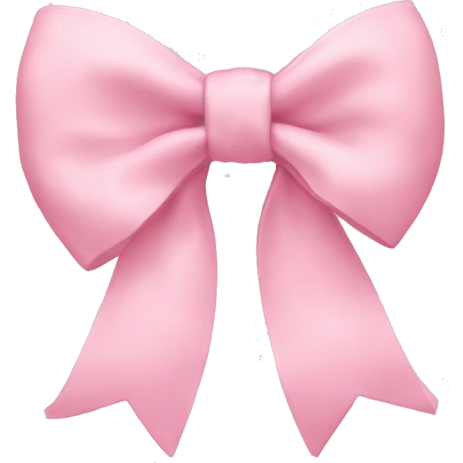 light pink bow on light pink bow emoji