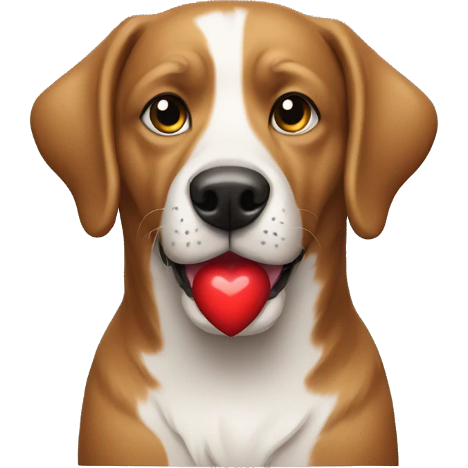Pintcher dog making a heart emoji