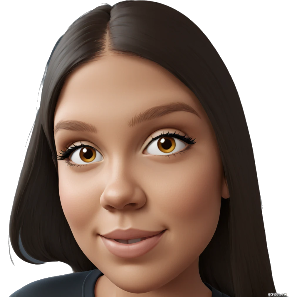 smiling girl portrait looking viewer emoji