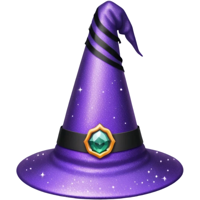 Glitter Chapéu de bruxa emoji