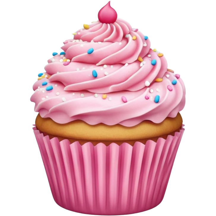 Cupcake with pink icing emoji