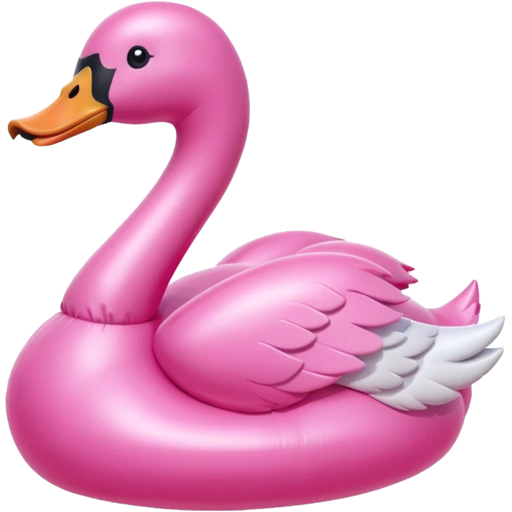 pink swan inflatable emoji