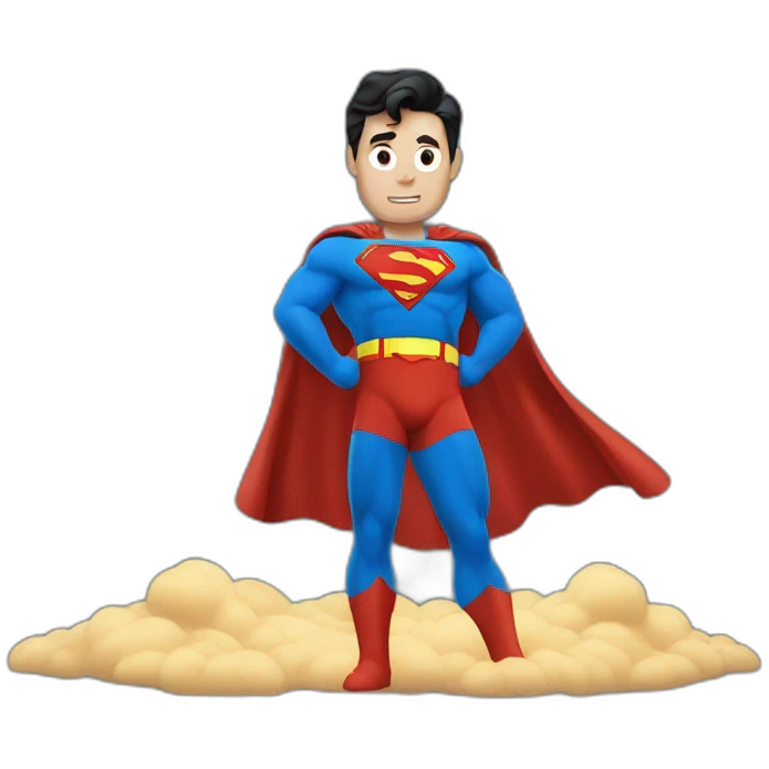 superman qui s'écrase au sol emoji