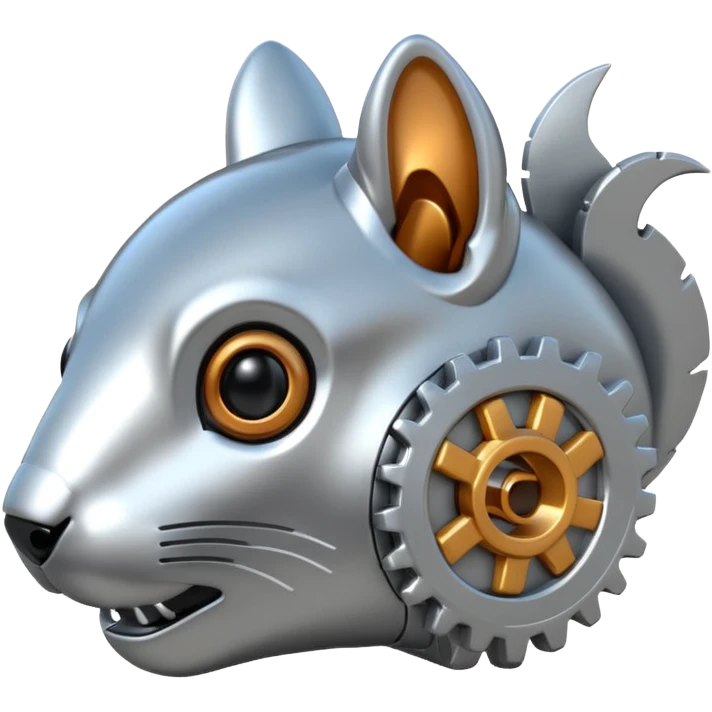 robott squirrel head emoji