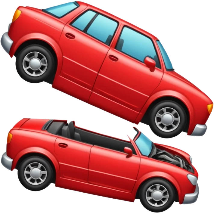 A car upside down  emoji