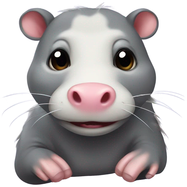 Opossum and a hippo emoji