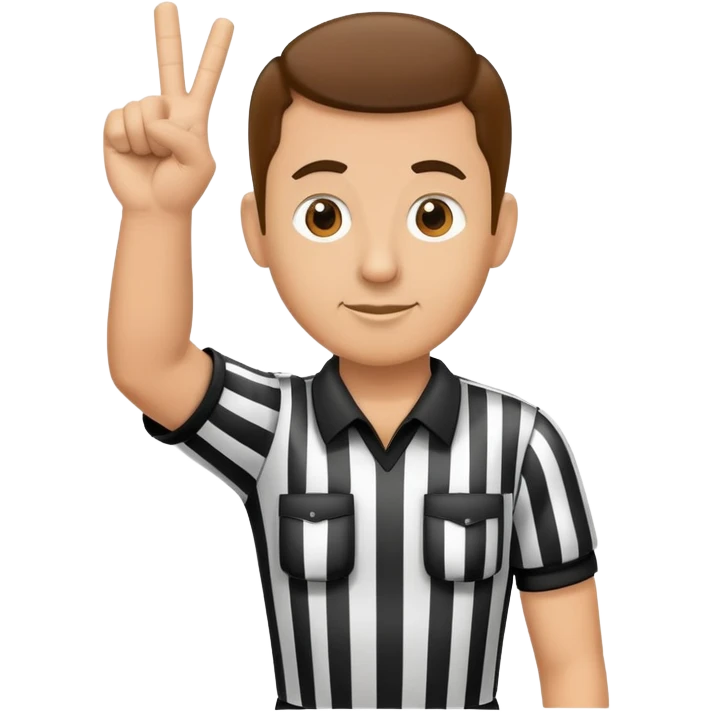 referee making hand signal emoji