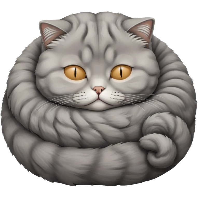 sleeping scottish fold grey emoji
