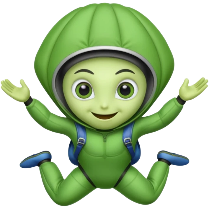 Skydiving parachute aliens emoji
