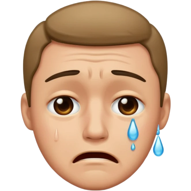 A big men crying  emoji