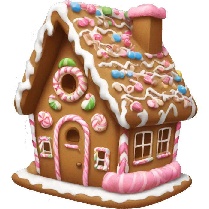 Girly gingerbread house emoji