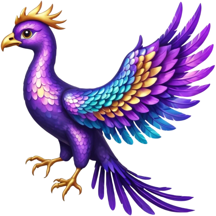 glitter purple phoenix emoji