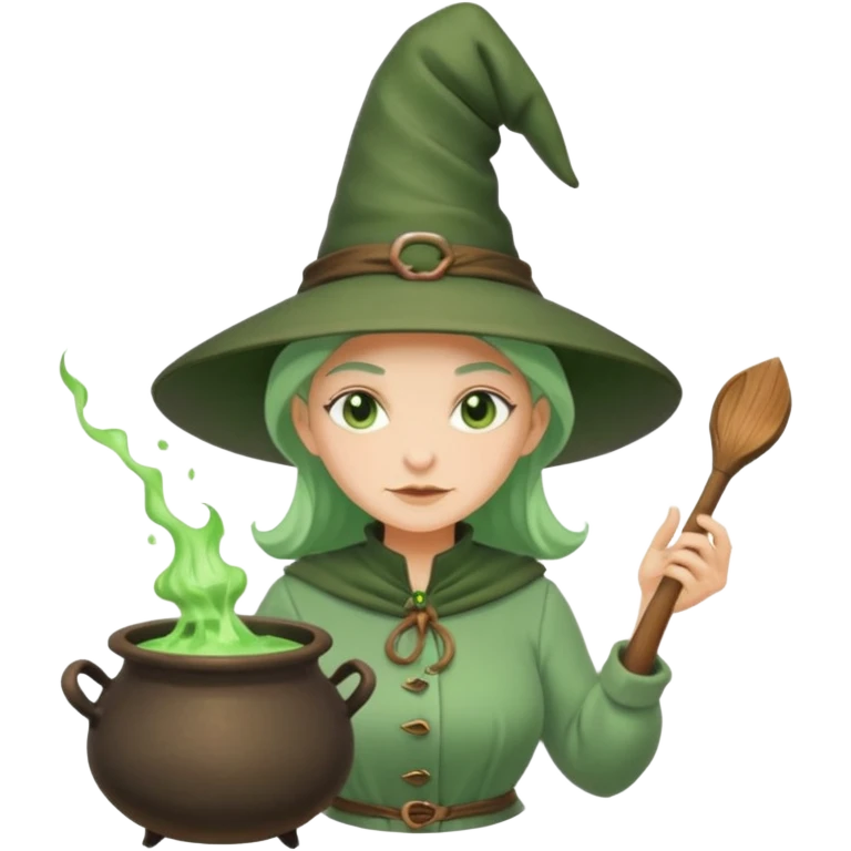 green witch cooking potion emoji
