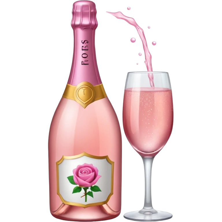 bottle of sparkling rose like the champagne emoji emoji