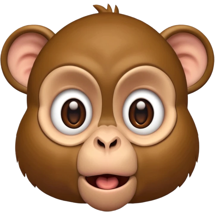 monkey with six ears, surprised expression emoji
