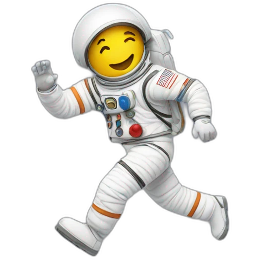 Moonwalk with the head being a moon emoji