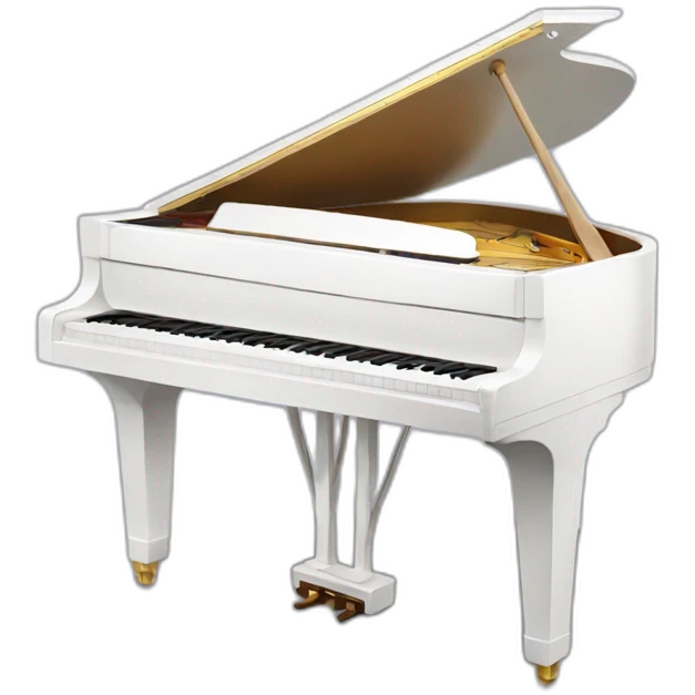 white-cat-piano emoji
