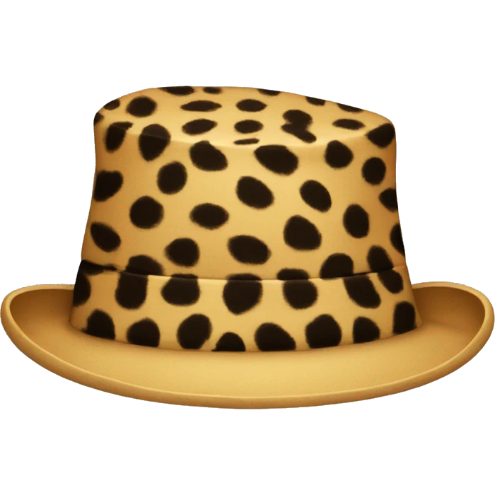 a hat with leopard emoji