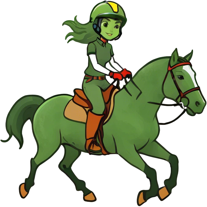 Chica en caballo emoji