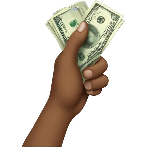 Teeager hand with money in hand emoji