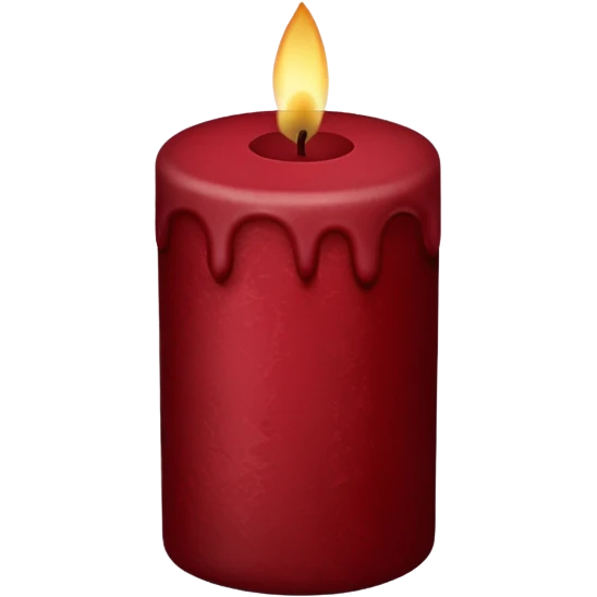 Dark red velvet candle emoji