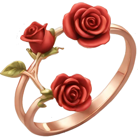 red rose gold ring emoji