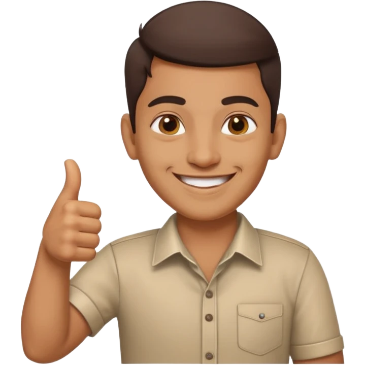 Indian with thumbs up emoji