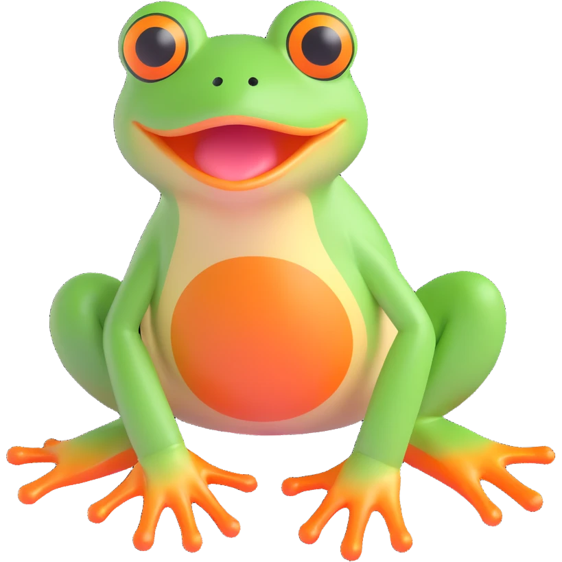 playful frog emoji