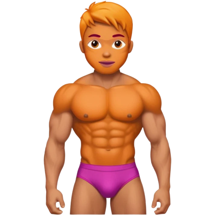 Muscle Orange Fruit Strongest Wear Magenta Brief emoji