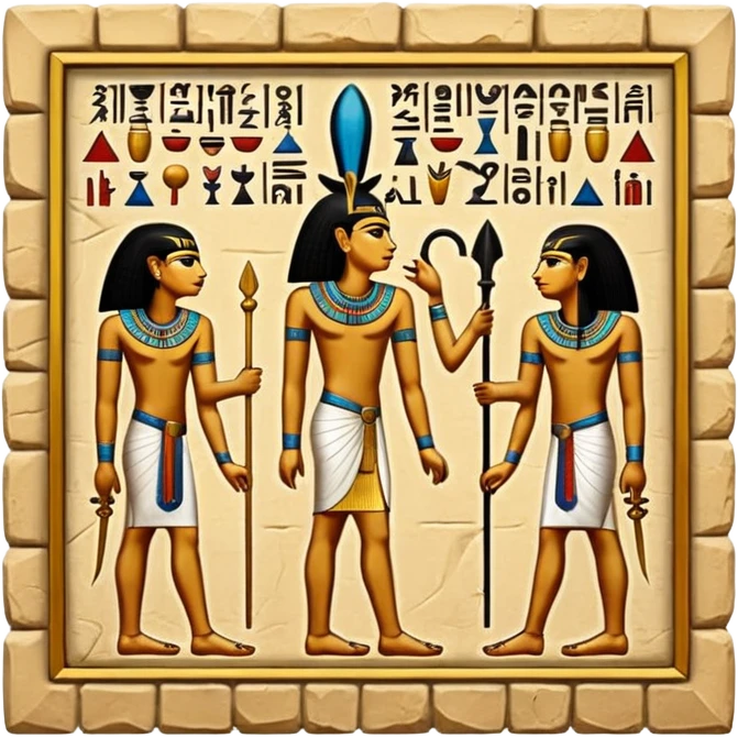 egypt wall art emoji