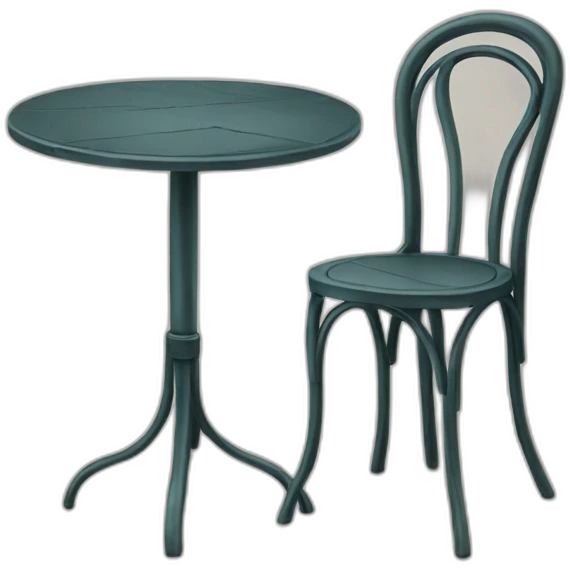 french bistro table and chair emoji